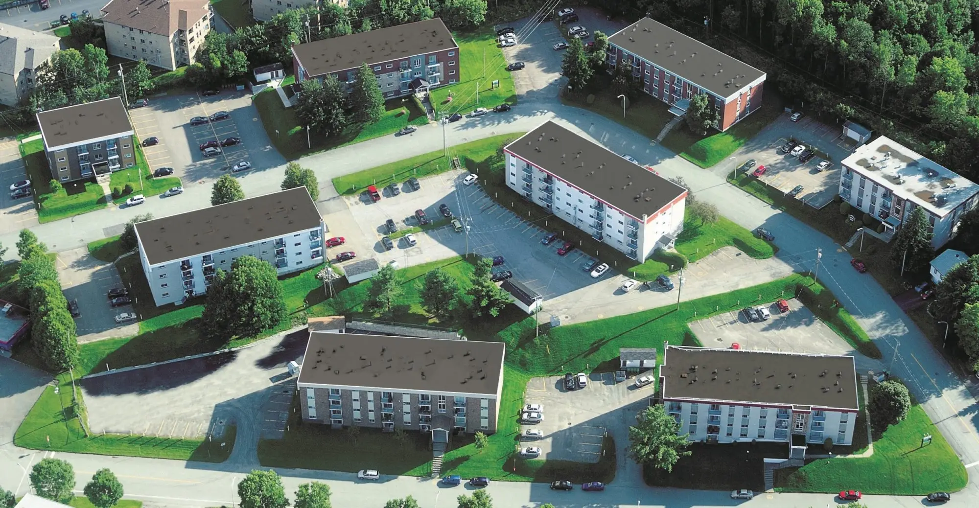 Vue aérienne des rues Dubreuil et Tessier